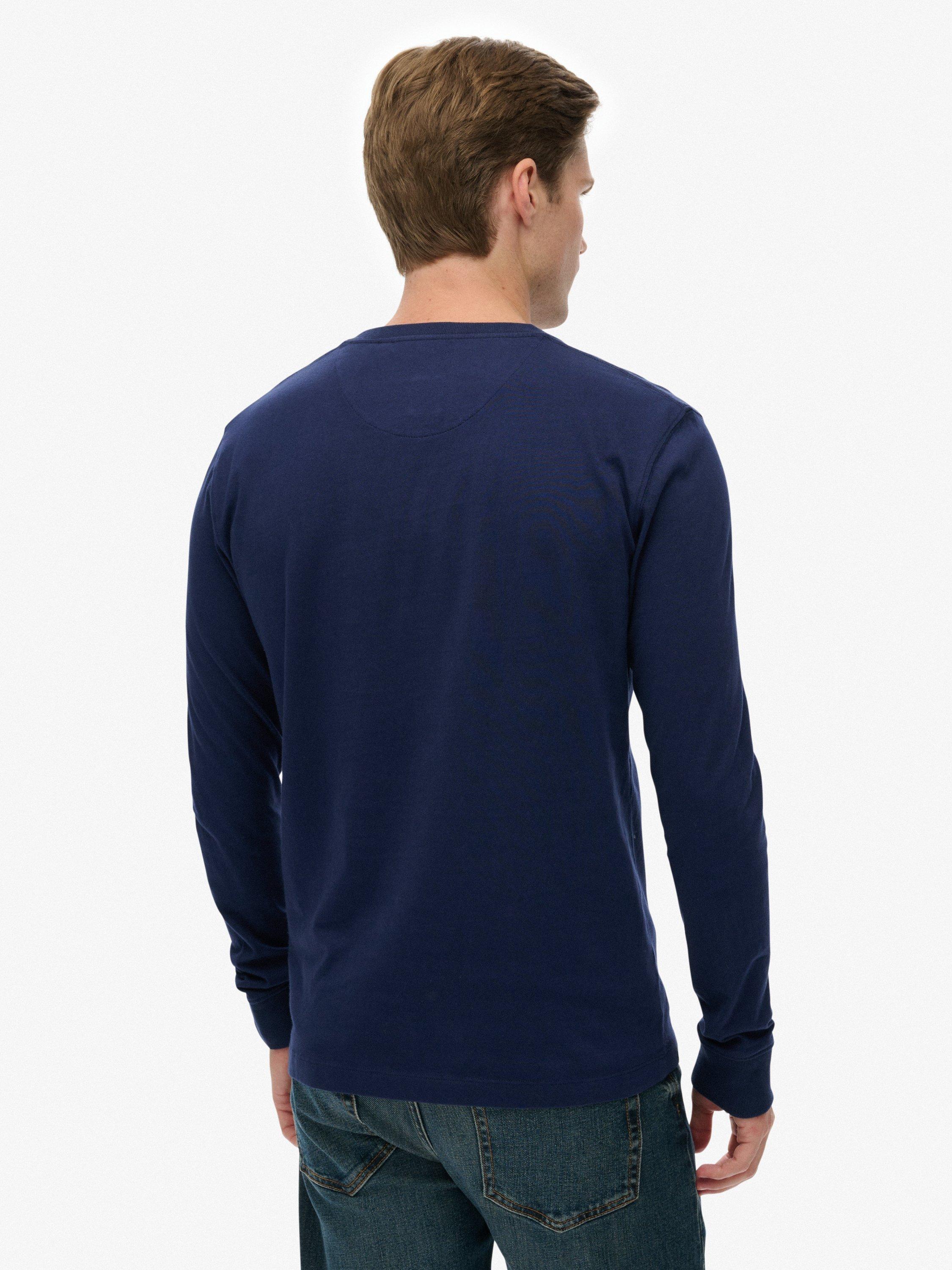 Product image 2 of 5, which shows Superdry Classic Essential Grandad Top, Rich Navy, S