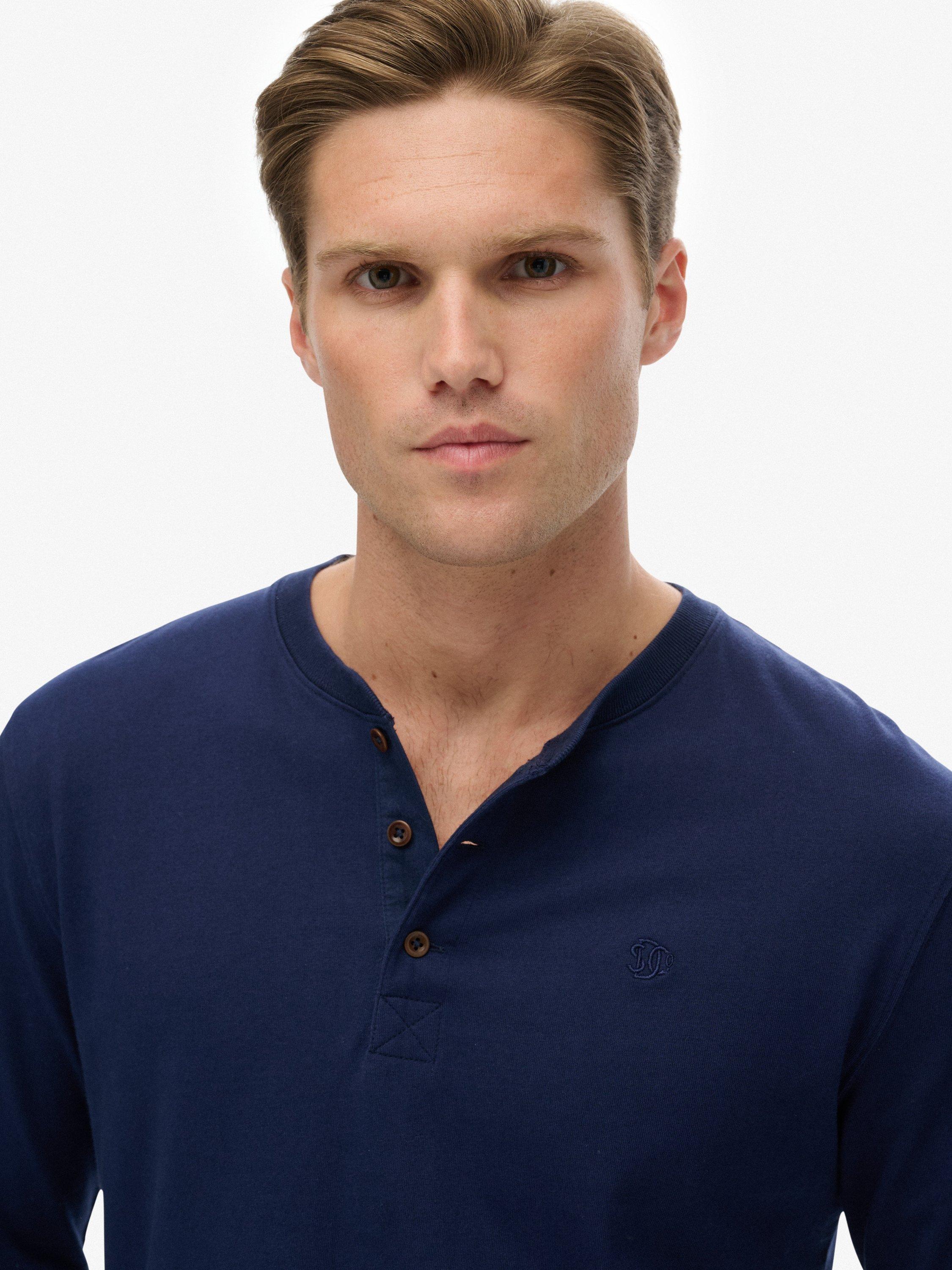 Product image 5 of 5, which shows Superdry Classic Essential Grandad Top, Rich Navy, S