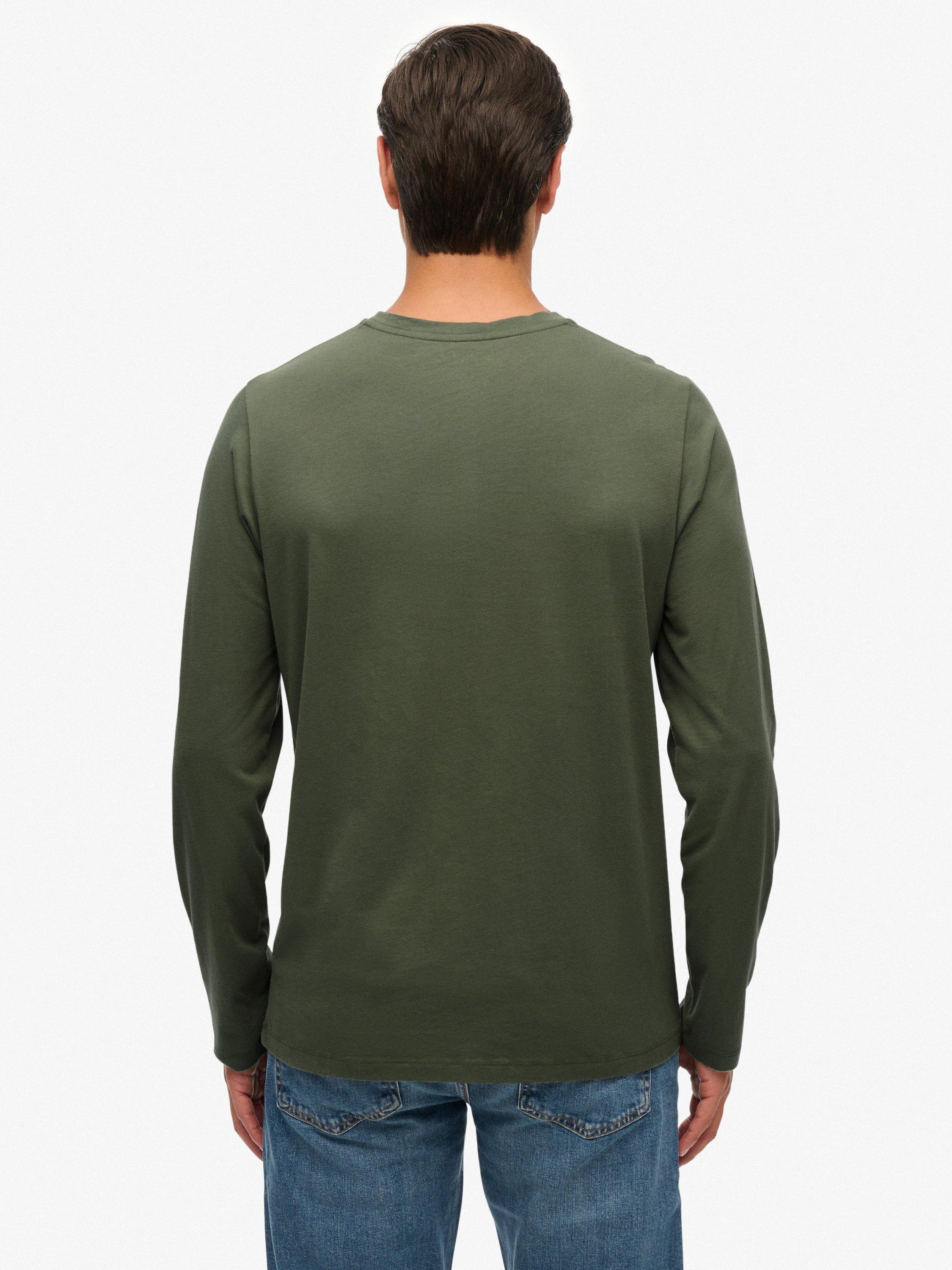 Product image 2 of 6, which shows Superdry Cotton Classic Essential T-Shirt, Beetle Green, XL