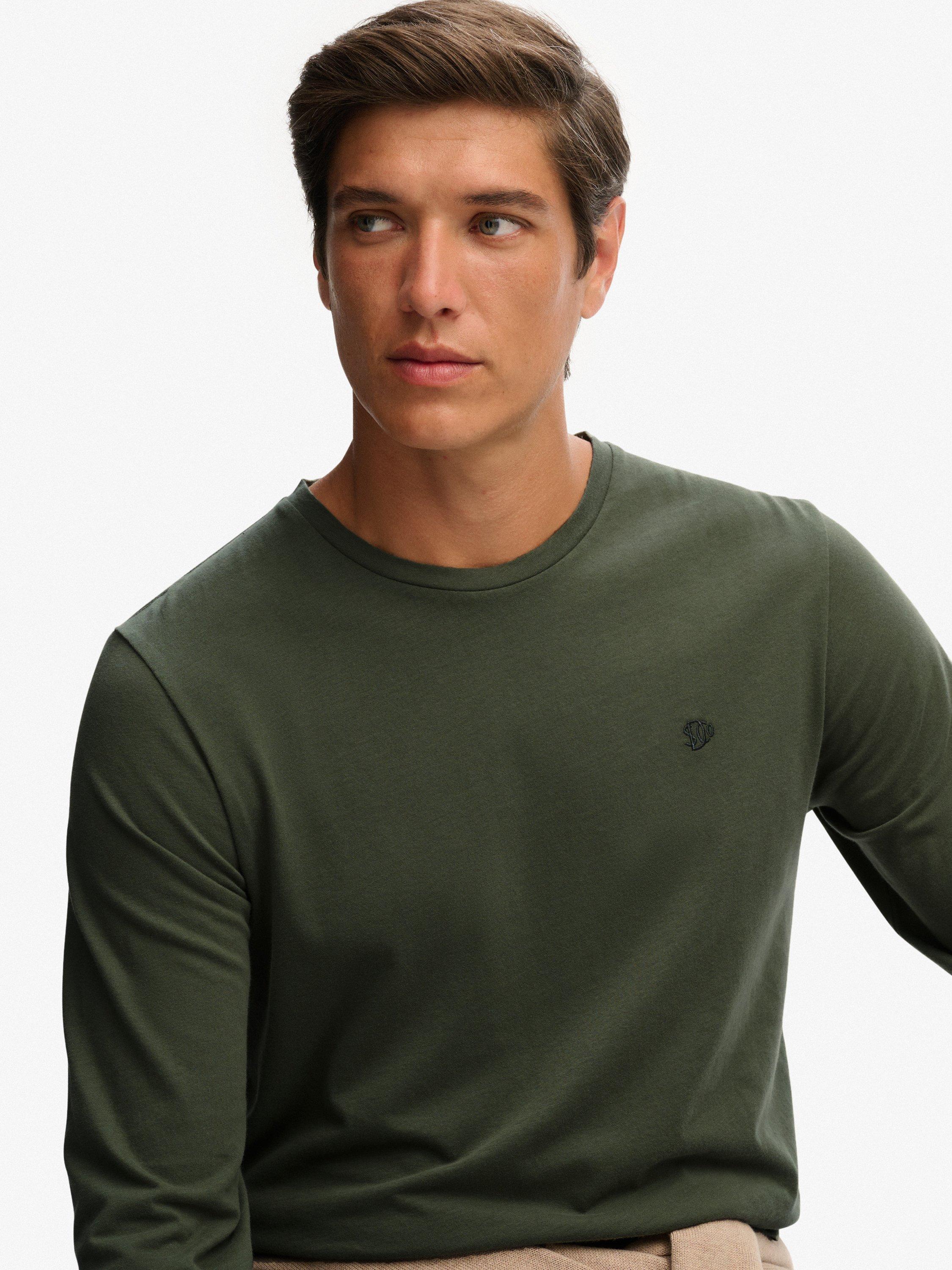 Product image 4 of 6, which shows Superdry Cotton Classic Essential T-Shirt, Beetle Green, XL