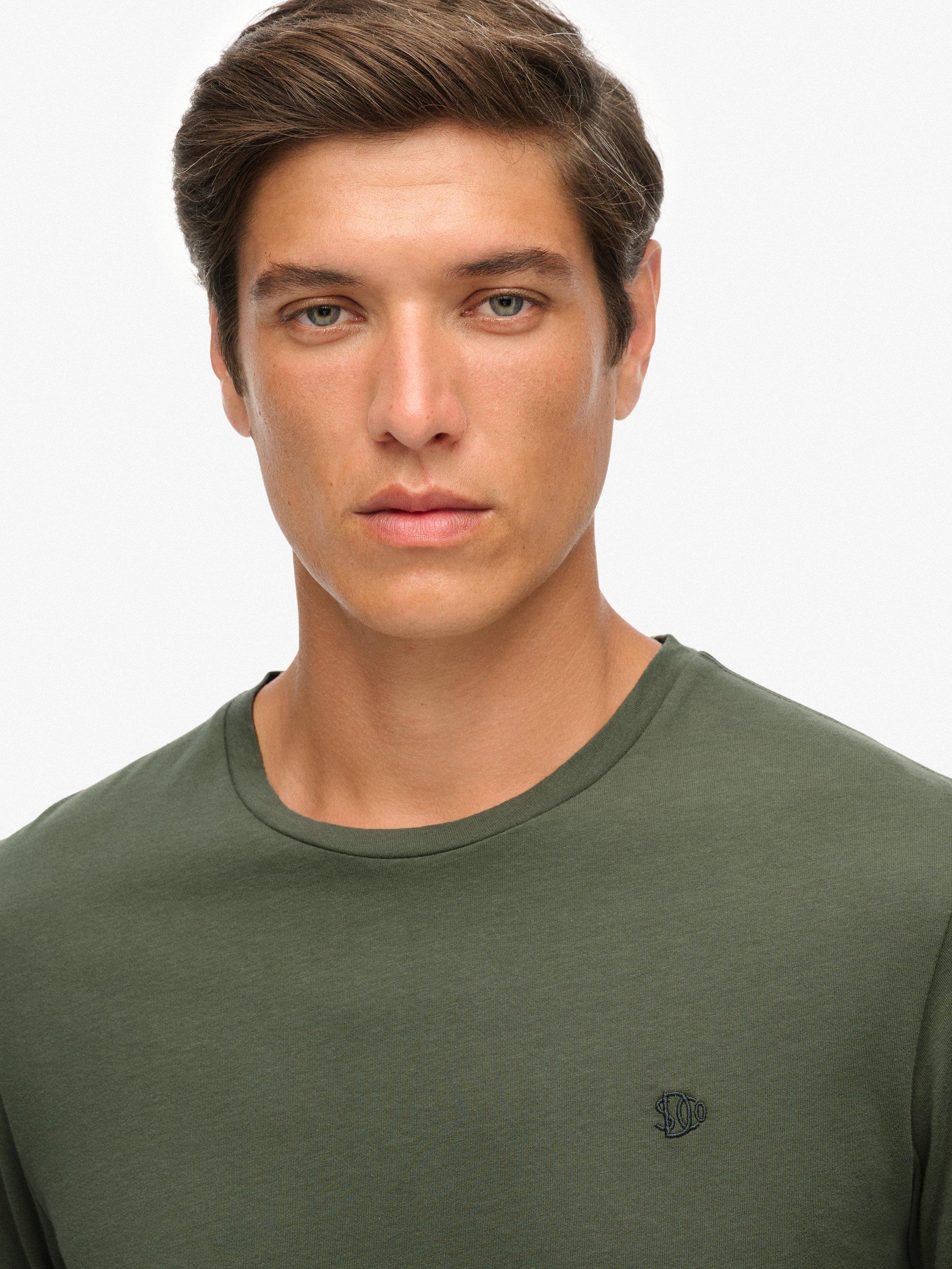 Product image 5 of 6, which shows Superdry Cotton Classic Essential T-Shirt, Beetle Green, XL
