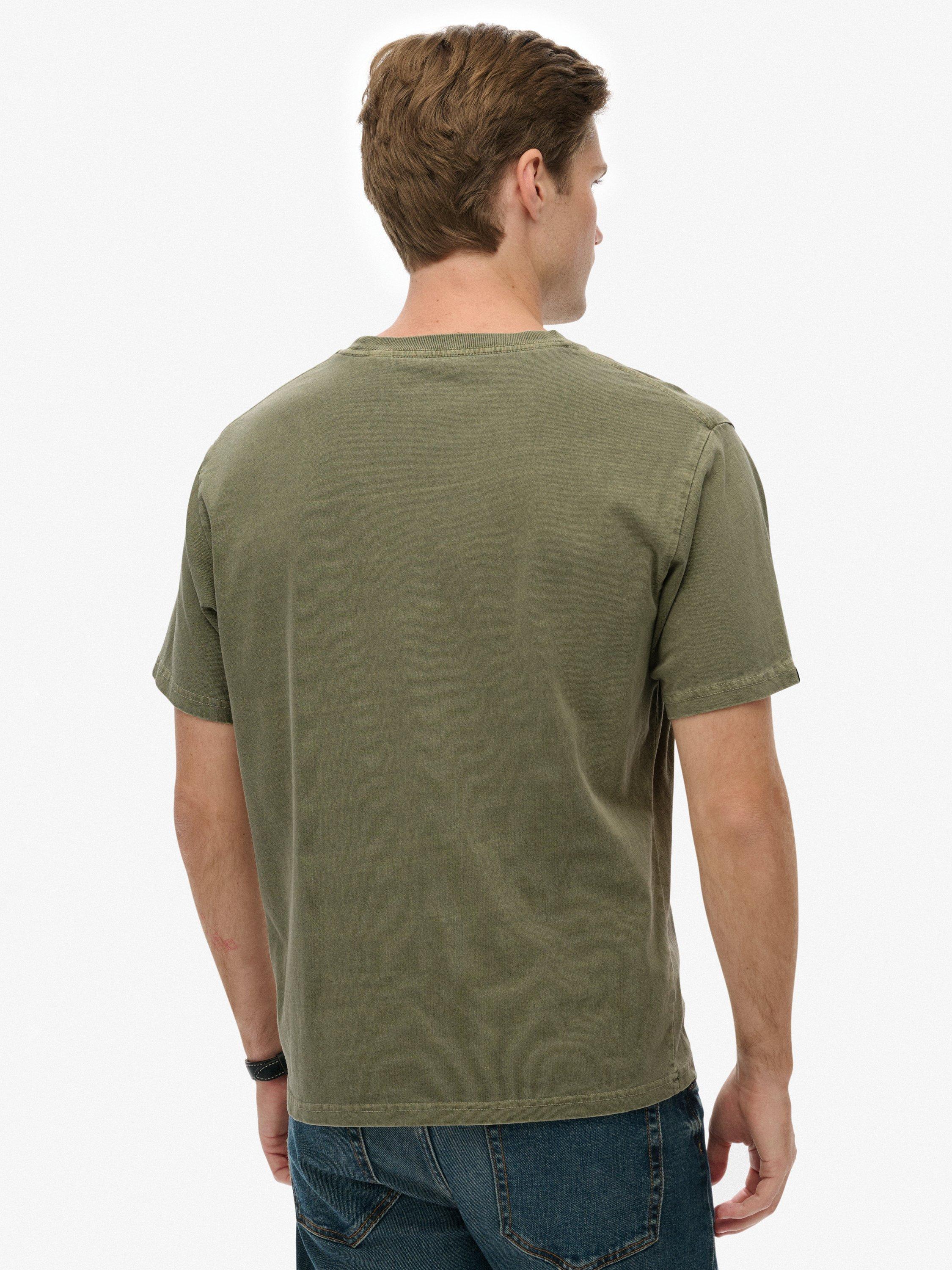 Product image 2 of 6, which shows Superdry Essentials Relaxed T-Shirt, Light Khaki Green, S
