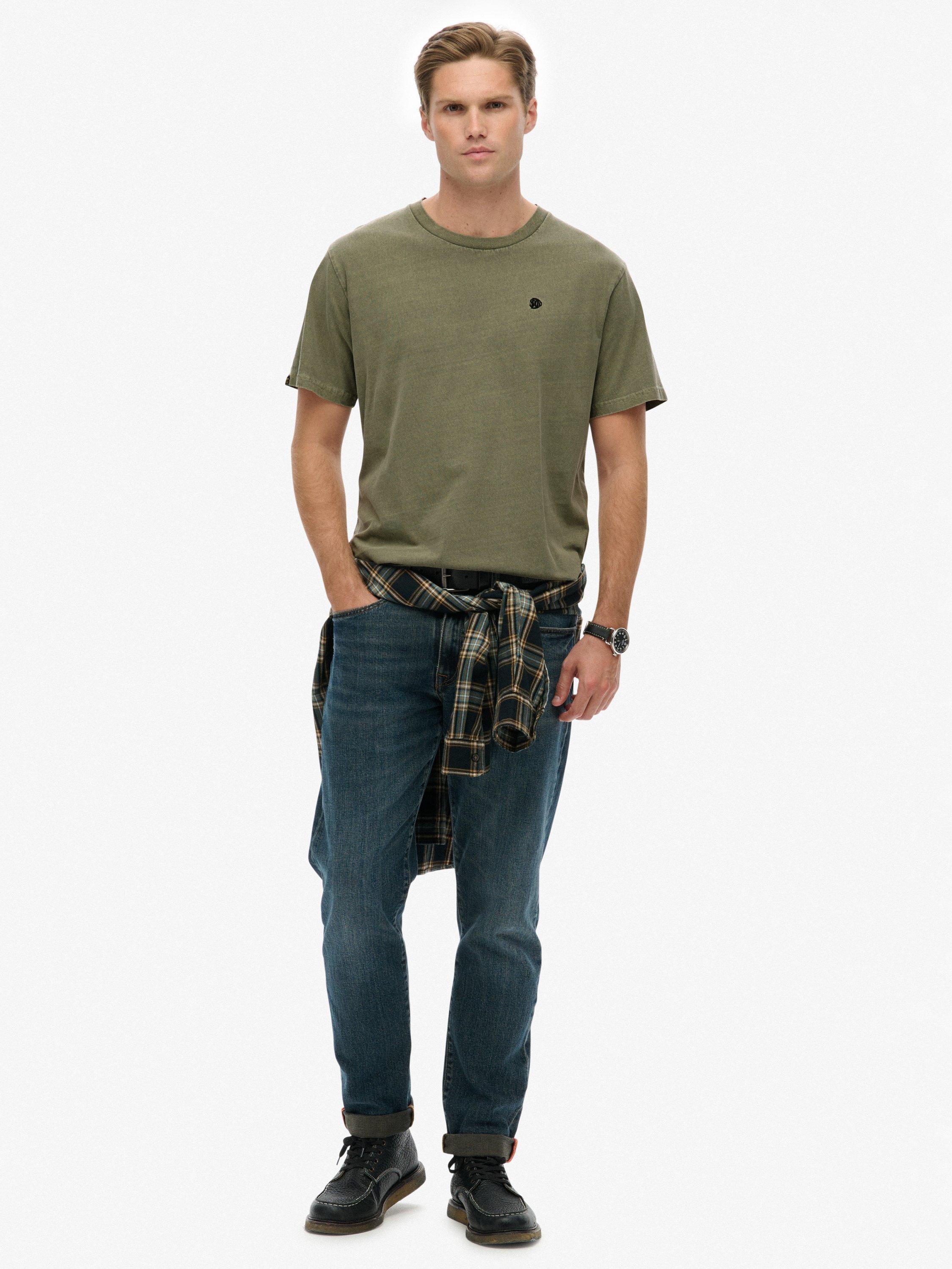 Product image 3 of 6, which shows Superdry Essentials Relaxed T-Shirt, Light Khaki Green, S