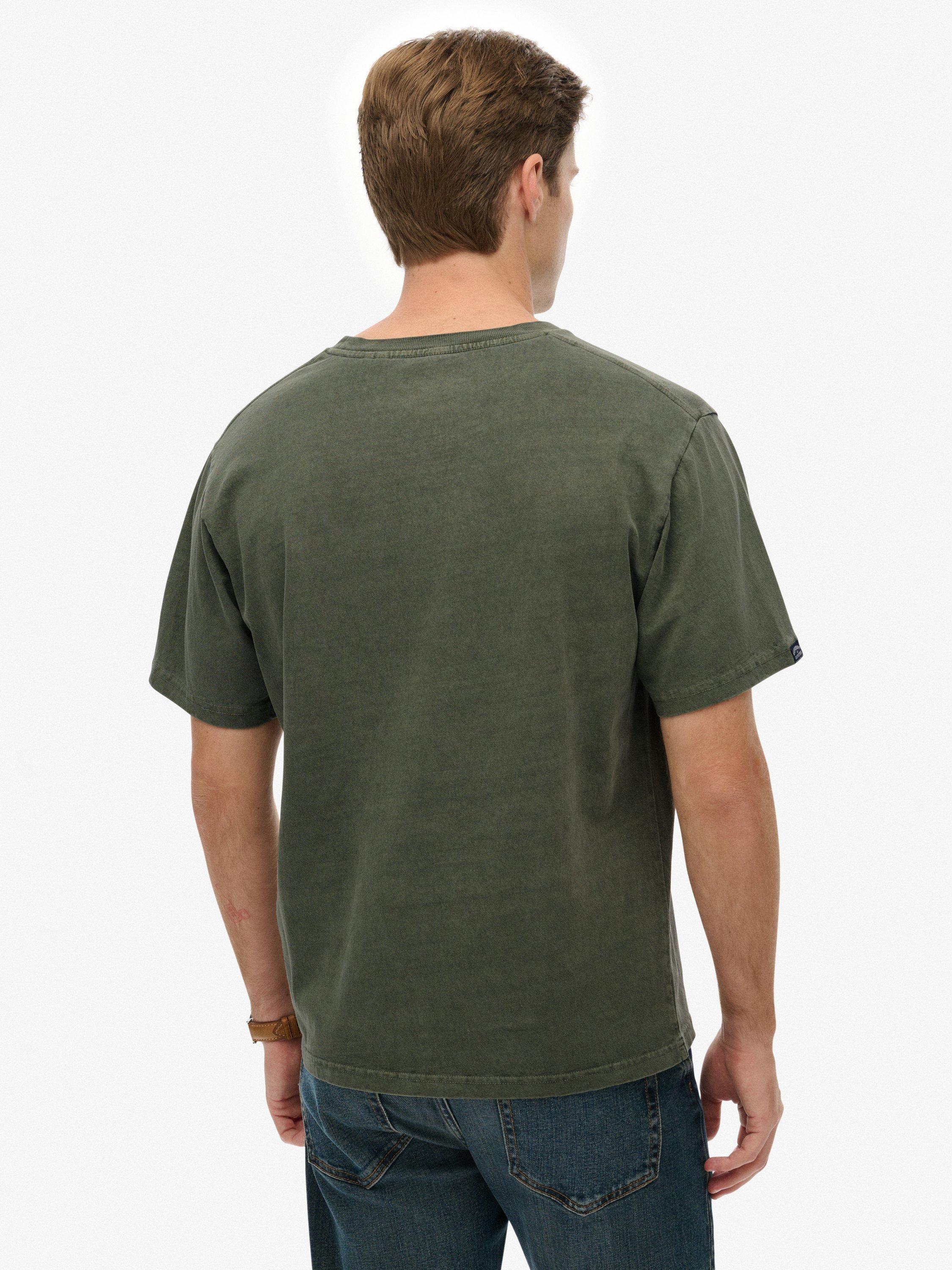 Product image 2 of 6, which shows Superdry Essentials Relaxed T-Shirt, Beetle Green, S