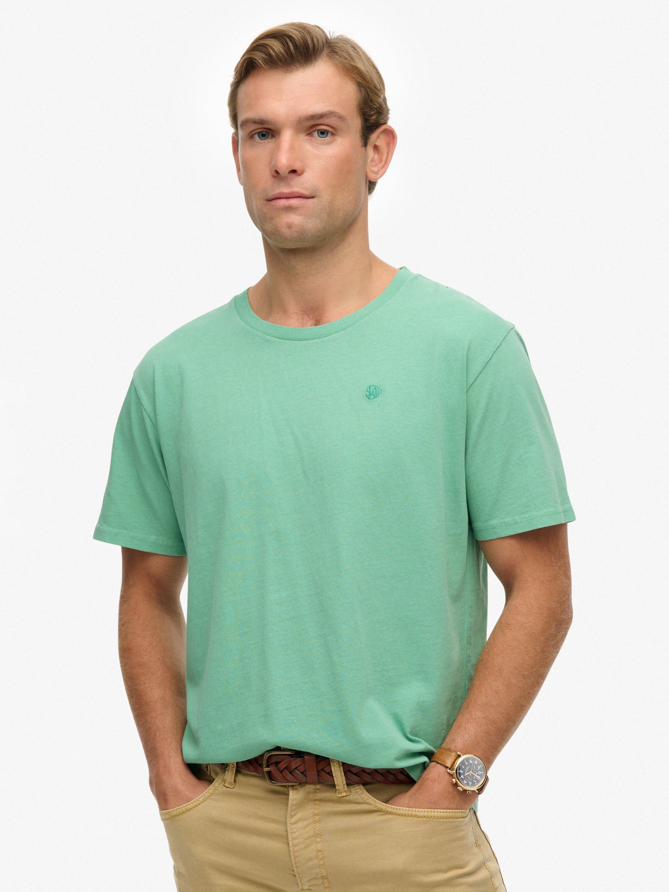 Product image 1 of 5, which shows Superdry Essentials Relaxed T-Shirt, Spearmint Green, M
