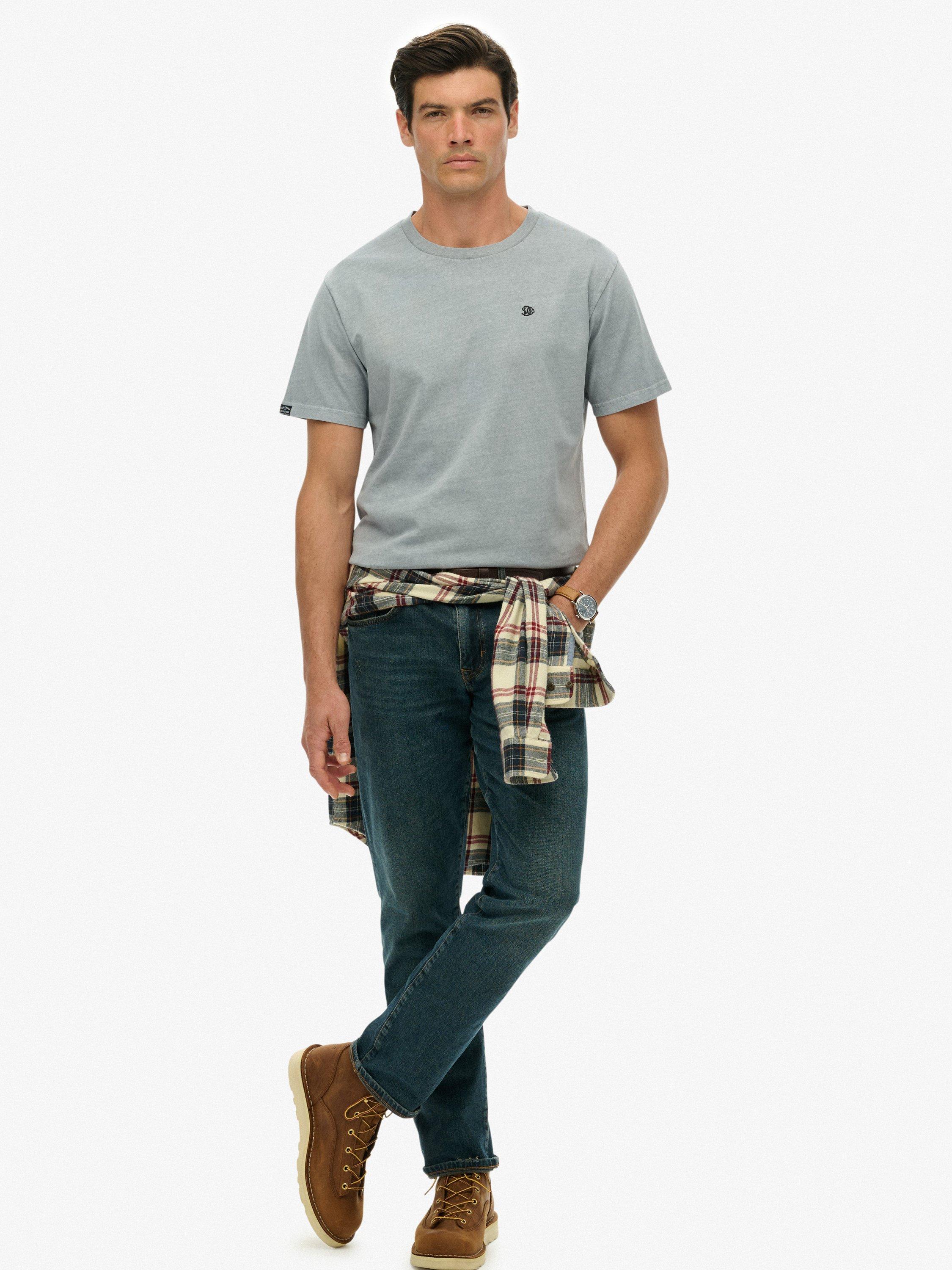 Product image 3 of 5, which shows Superdry Essentials Relaxed T-Shirt, Washed Denim, S