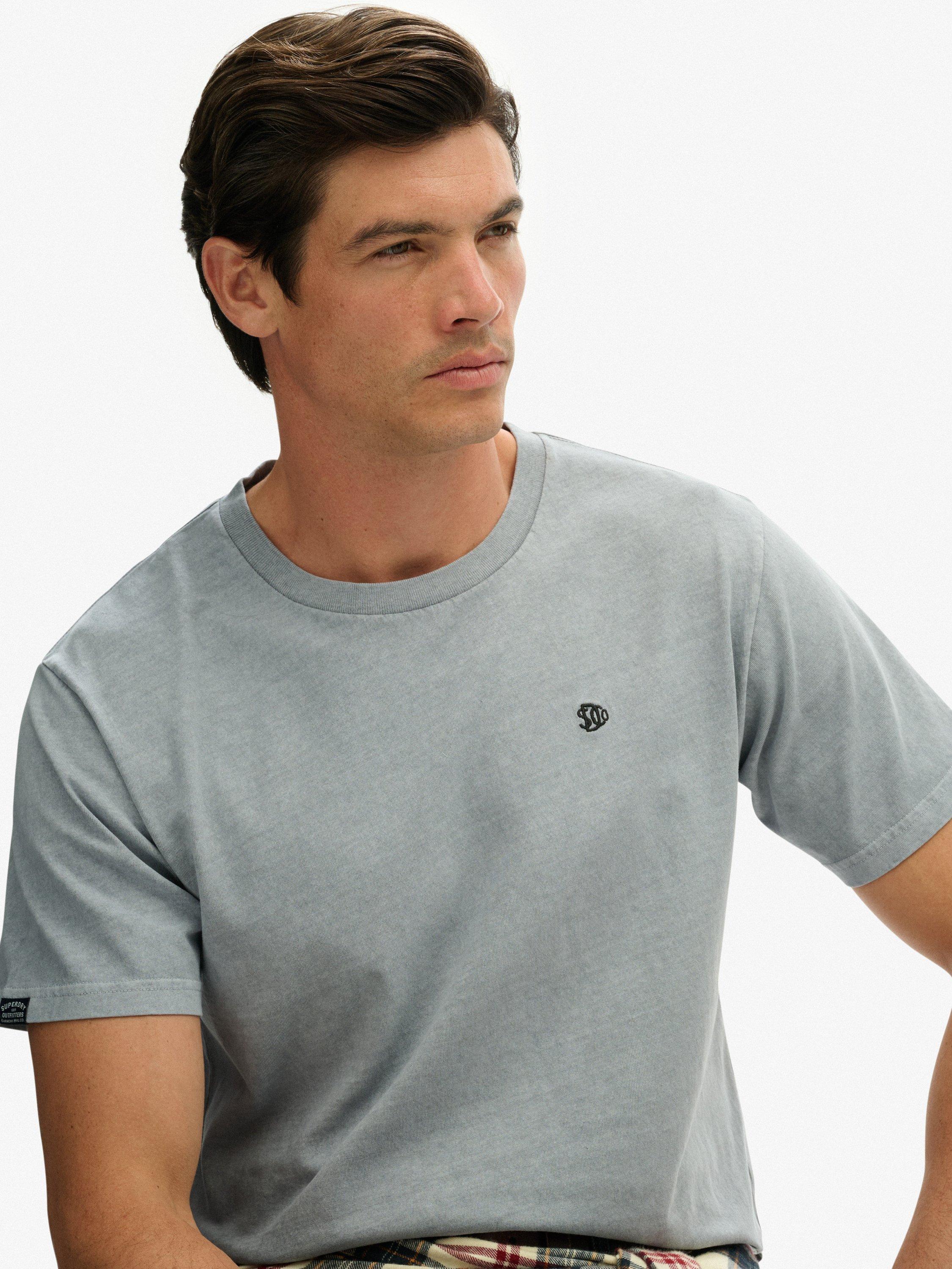 Product image 4 of 5, which shows Superdry Essentials Relaxed T-Shirt, Washed Denim, S
