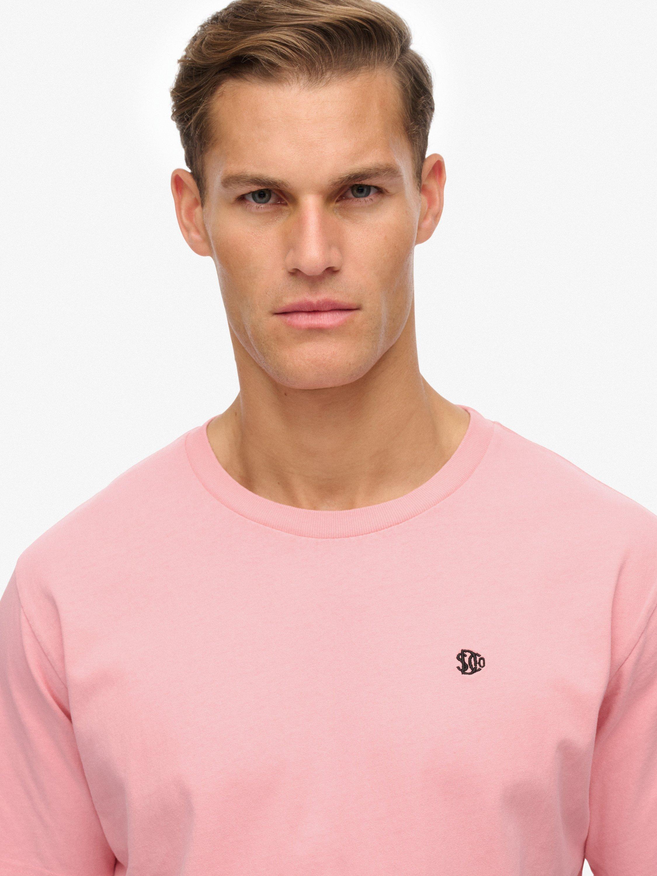 Product image 4 of 6, which shows Superdry Essentials Relaxed T-Shirt, Blush Pink, L