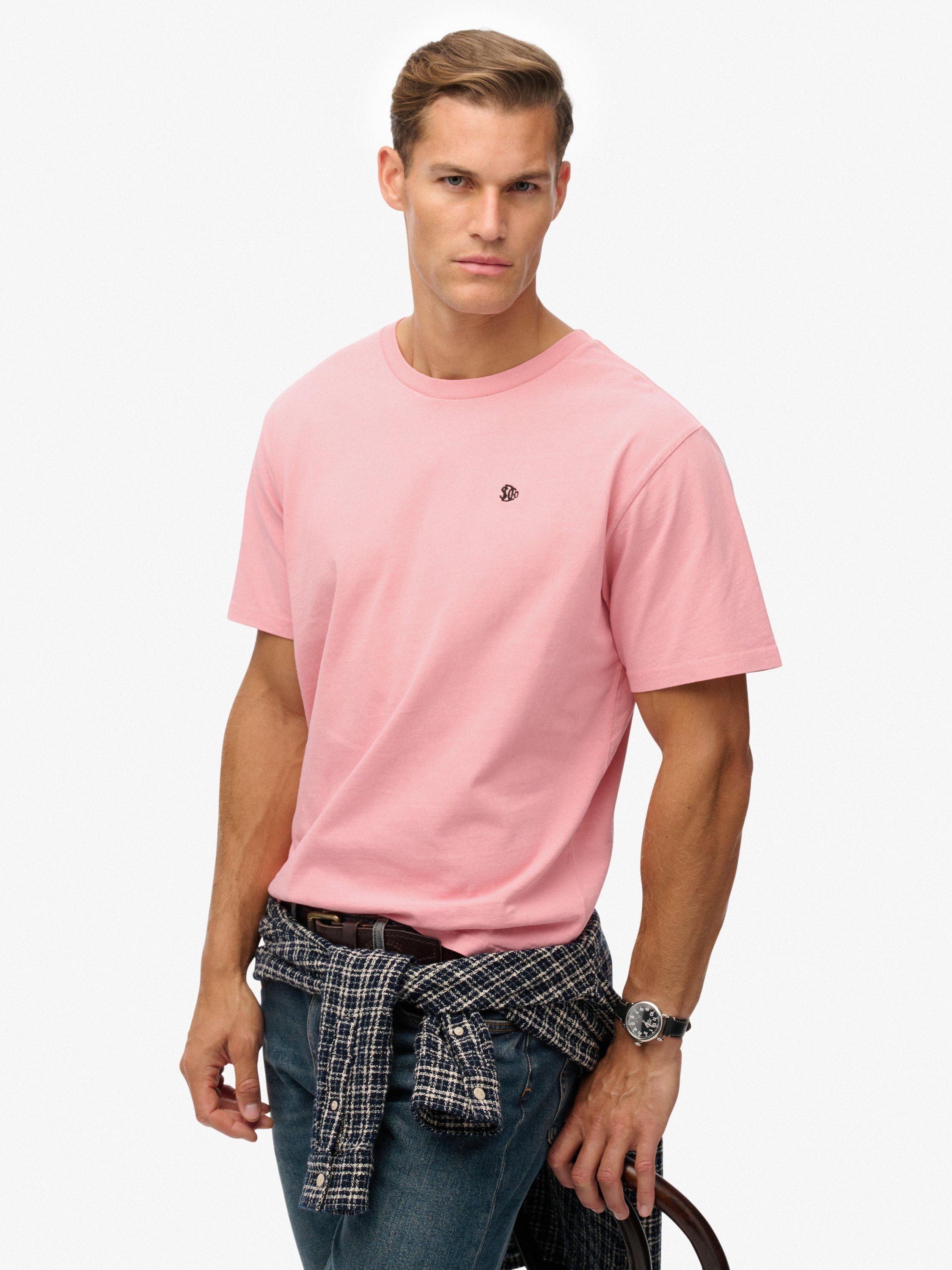 Product image 5 of 6, which shows Superdry Essentials Relaxed T-Shirt, Blush Pink, L