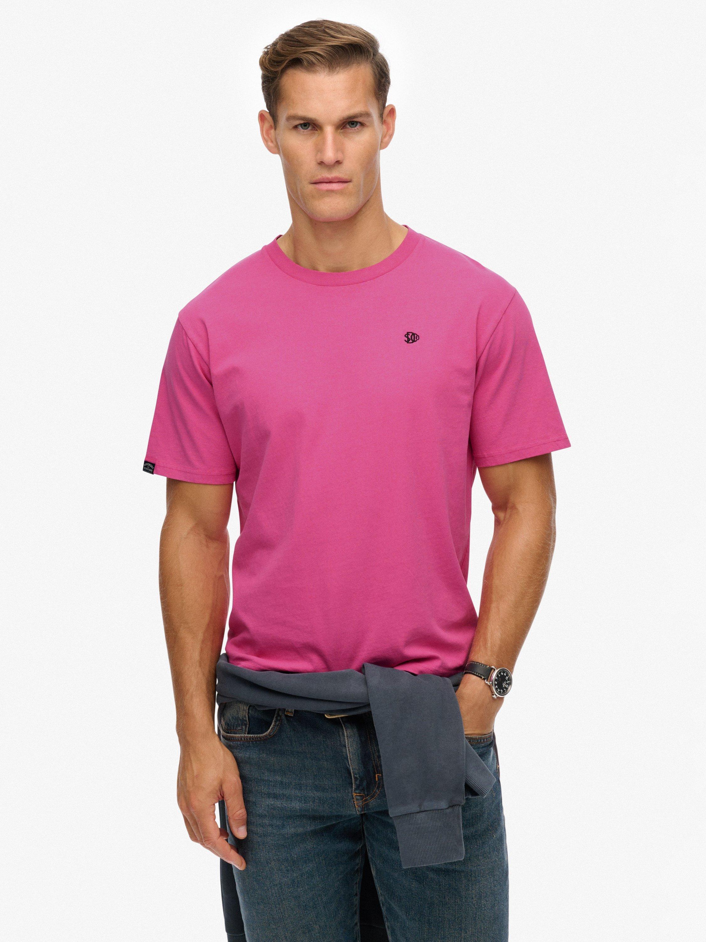 Product image 1 of 5, which shows Superdry Essentials Relaxed T-Shirt, Flash Pink, S