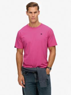 Superdry Essentials Relaxed T-Shirt, Flash Pink