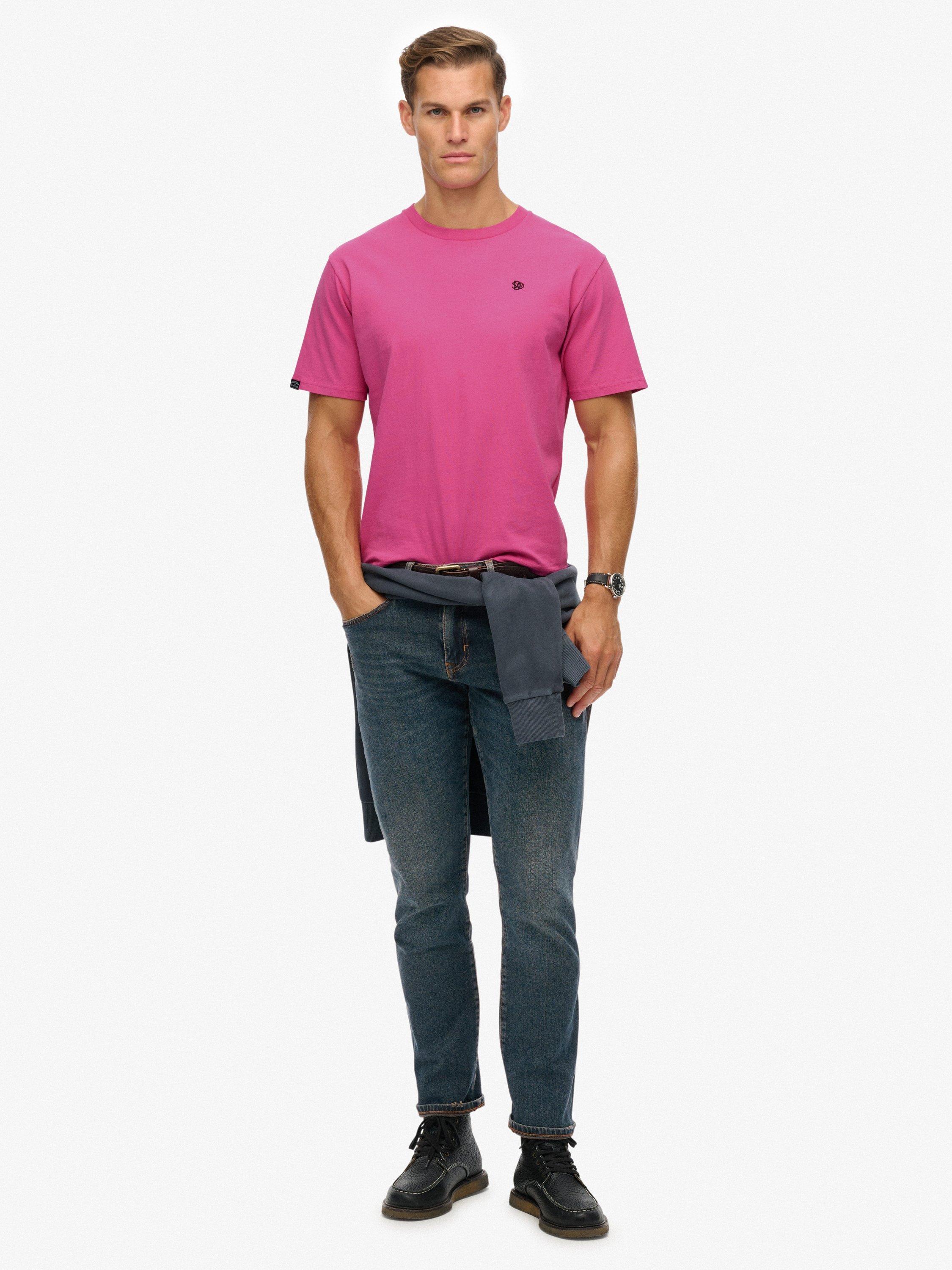 Product image 3 of 5, which shows Superdry Essentials Relaxed T-Shirt, Flash Pink, S
