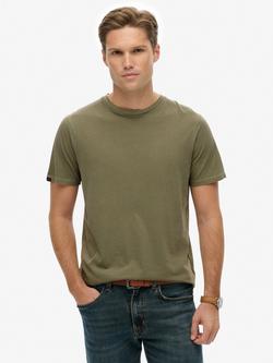 Superdry Cotton Regular Fit Short Sleeve T-Shirt, Light Khaki Green, Light Khaki Green