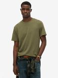 Superdry Cotton Regular Fit Short Sleeve Classic Essential T-Shirt, Dark Olive