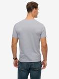 Superdry Organic Cotton Regular Fit Short Sleeve Classic Essential T-Shirt, Light Blue Grey