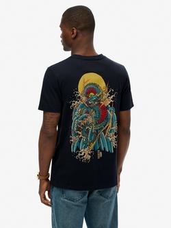 Superdry Cotton Vintage Logo Tokyo Relaxed Fit Short Sleeve Logo T-Shirt, Eclipse Navy - view 2, Eclipse Navy