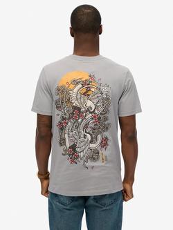 Superdry Cotton Vintage Logo Tokyo Relaxed Fit Short Sleeve Logo T-Shirt, Sleet Grey - view 2, Sleet Grey