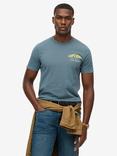 Superdry Cotton Mountain Graphic  Relaxed Fit Short Sleeve T-Shirt, Orion Blue