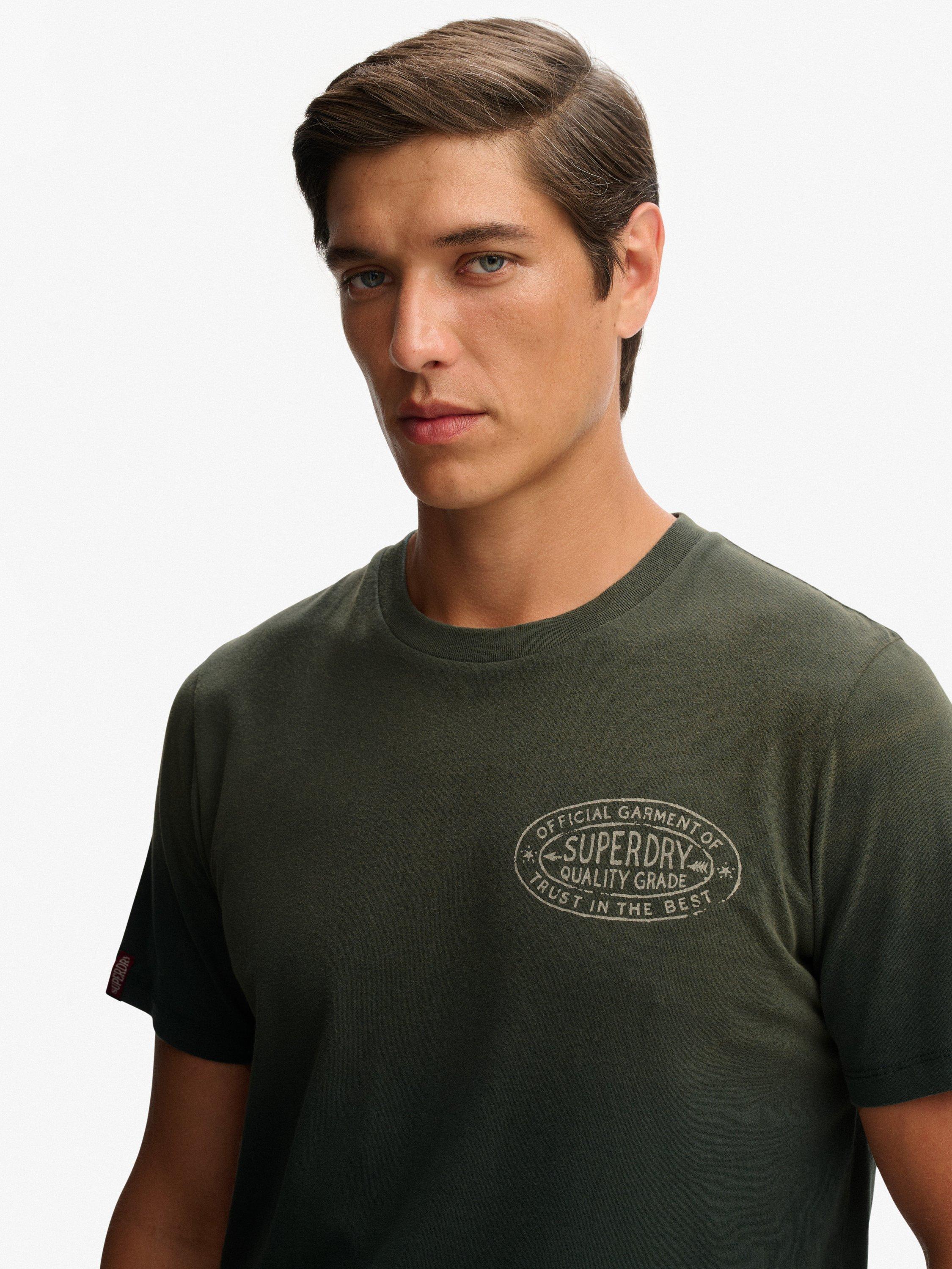 Product image 3 of 5, which shows Superdry Lo-fi Outdoors Relaxed T-Shirt, Eagle Green, XXXL