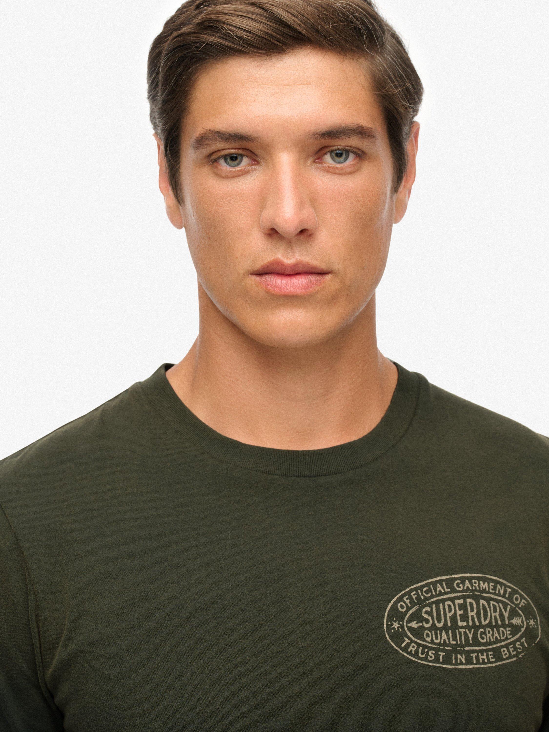 Product image 4 of 5, which shows Superdry Lo-fi Outdoors Relaxed T-Shirt, Eagle Green, XXXL