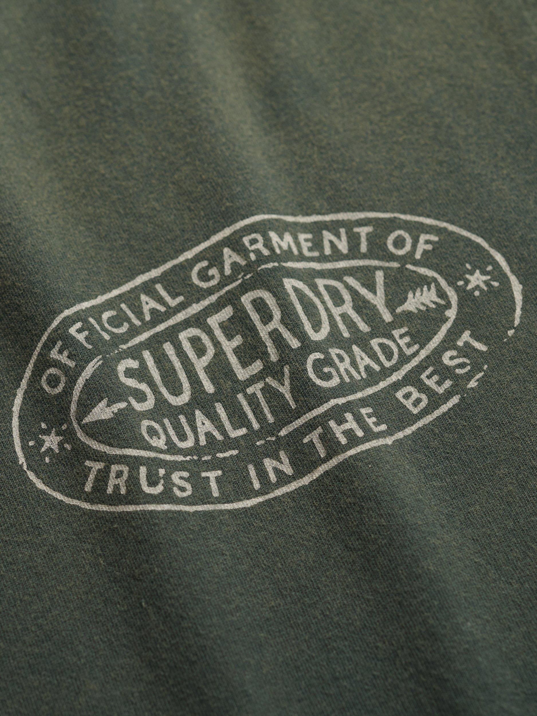 Product image 5 of 5, which shows Superdry Lo-fi Outdoors Relaxed T-Shirt, Eagle Green, XXXL