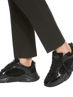 Kurt Geiger London Royston Patent Leather Trainers, Black - view 2, Black