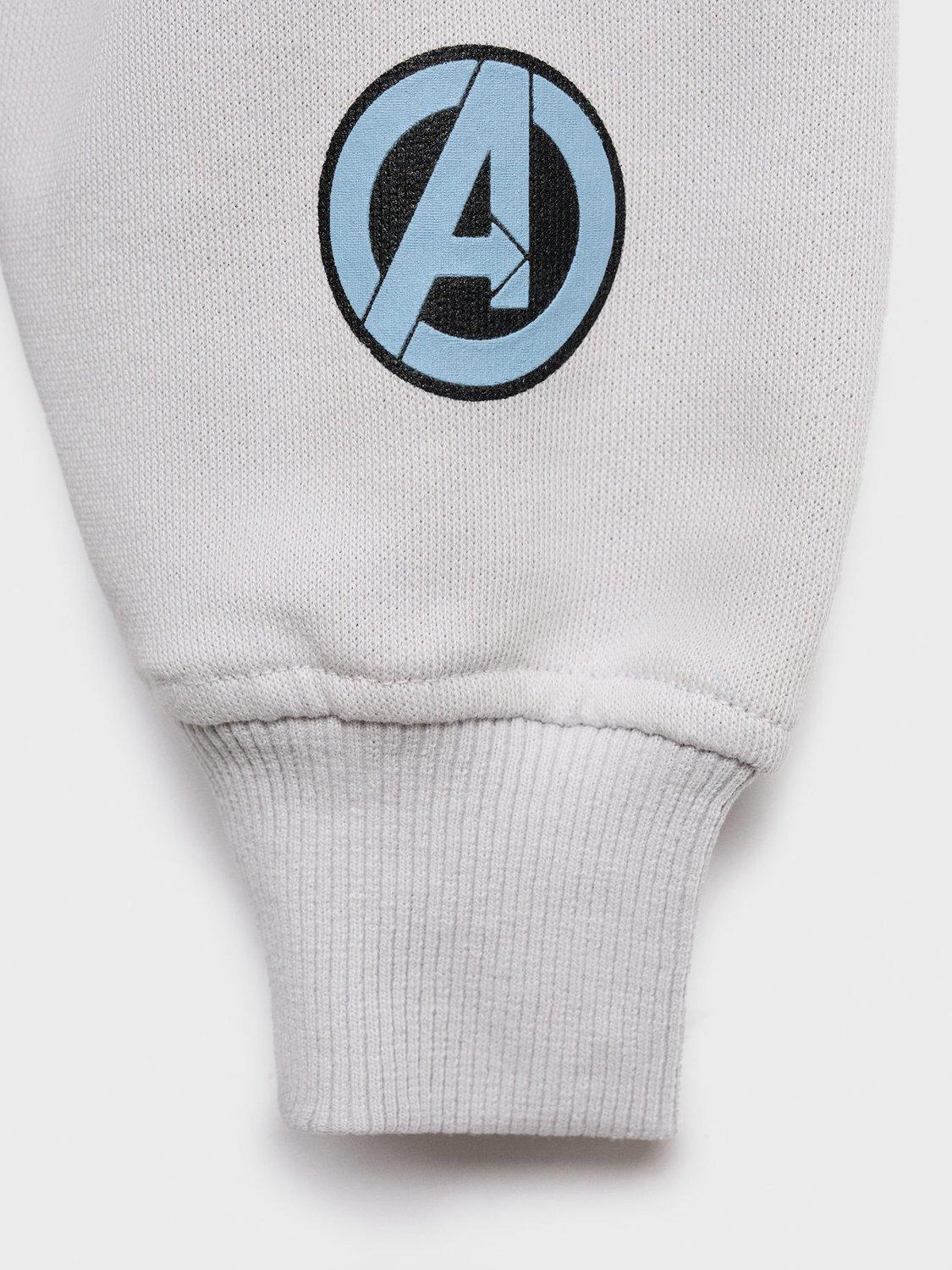 Product image 3 of 4, which shows Mango Kids' Marvel Avengers Cotton Sweatshirt, White, 9-10 years