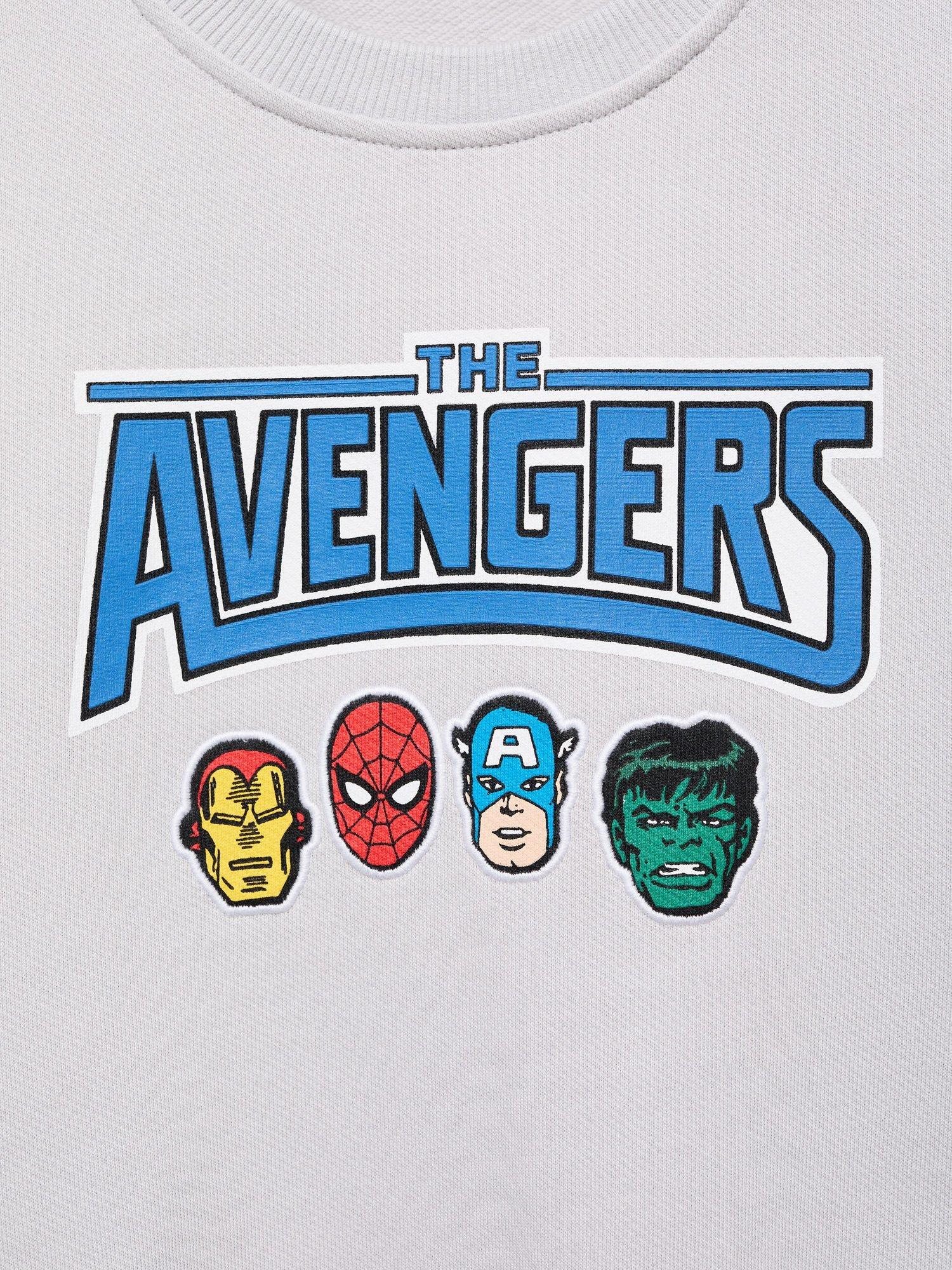 Product image 4 of 4, which shows Mango Kids' Marvel Avengers Cotton Sweatshirt, White, 9-10 years