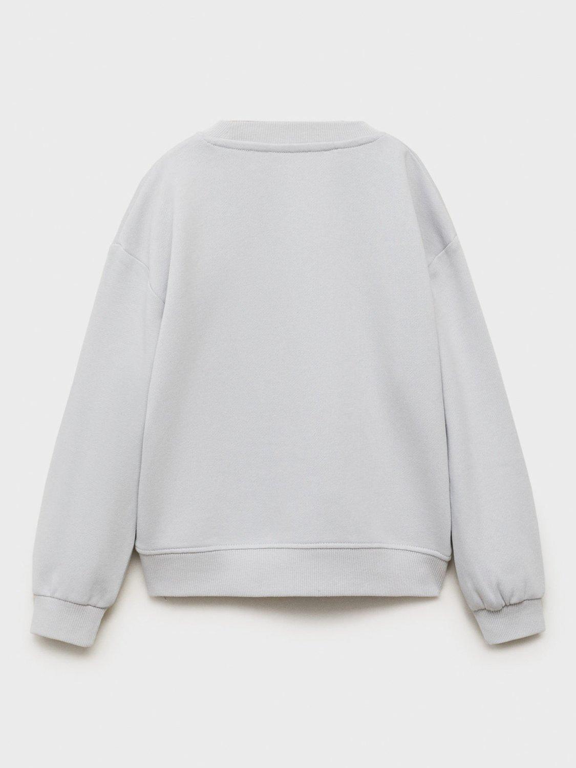 Product image 4 of 6, which shows Mango Kids' Chosen Family Sweatshirt, Ice Grey, 12-18 months