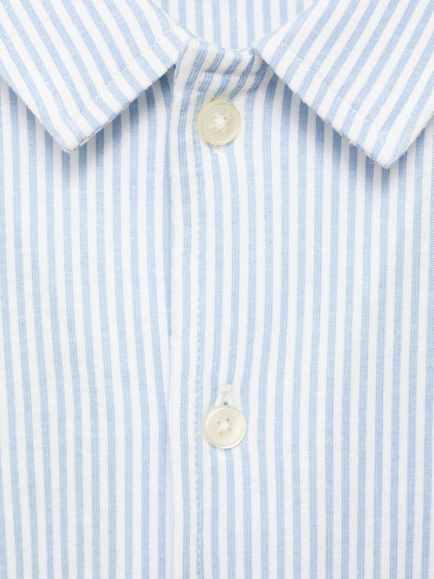 Product image 4 of 4, which shows Mango Kids' Cotton Long Sleeved Pyjamas, Light Blue, 12-18 months