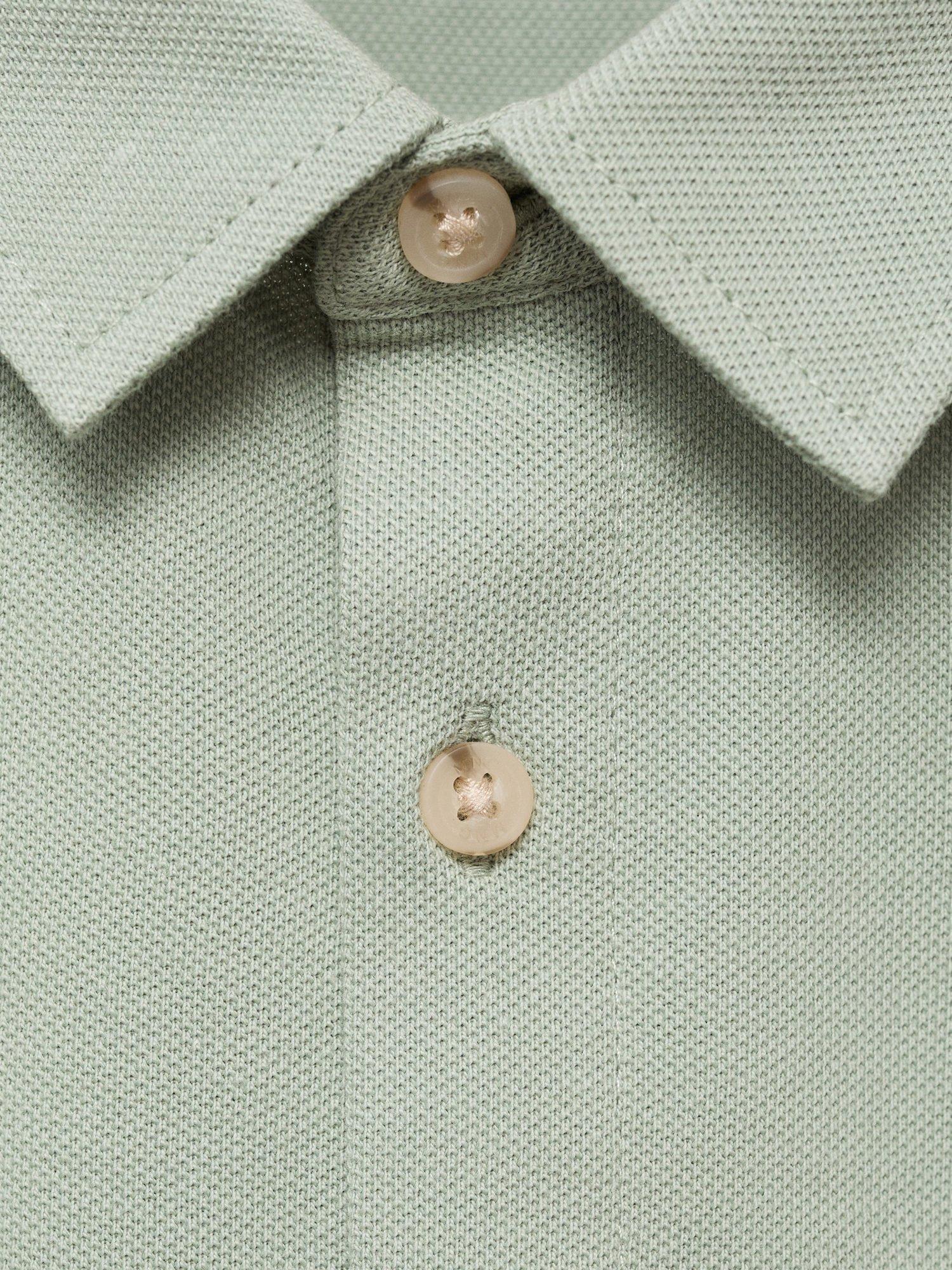 Product image 5 of 5, which shows Mango Kids' Cotton Long Sleeved Shirt, Green, 12-18 months