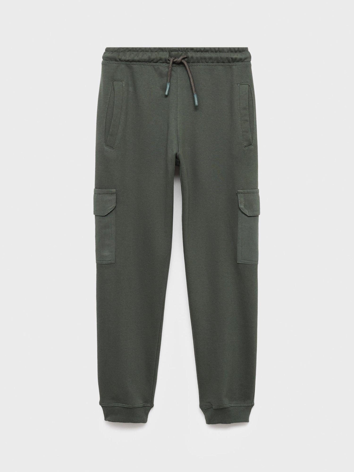 Product image 1 of 4, which shows Mango Kids' Cargo Trousers, Medium Green, 10 years