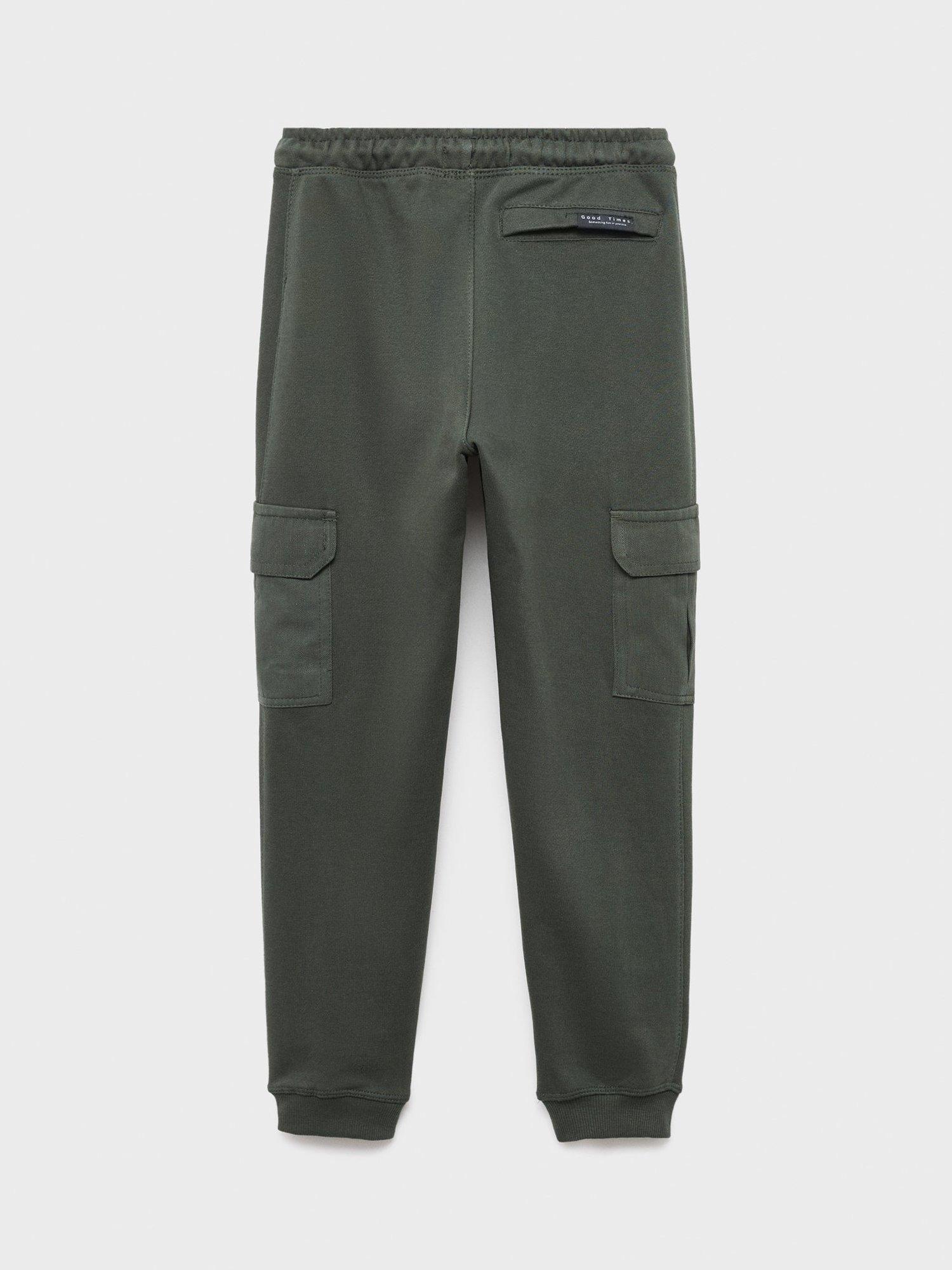 Product image 2 of 4, which shows Mango Kids' Cargo Trousers, Medium Green, 10 years