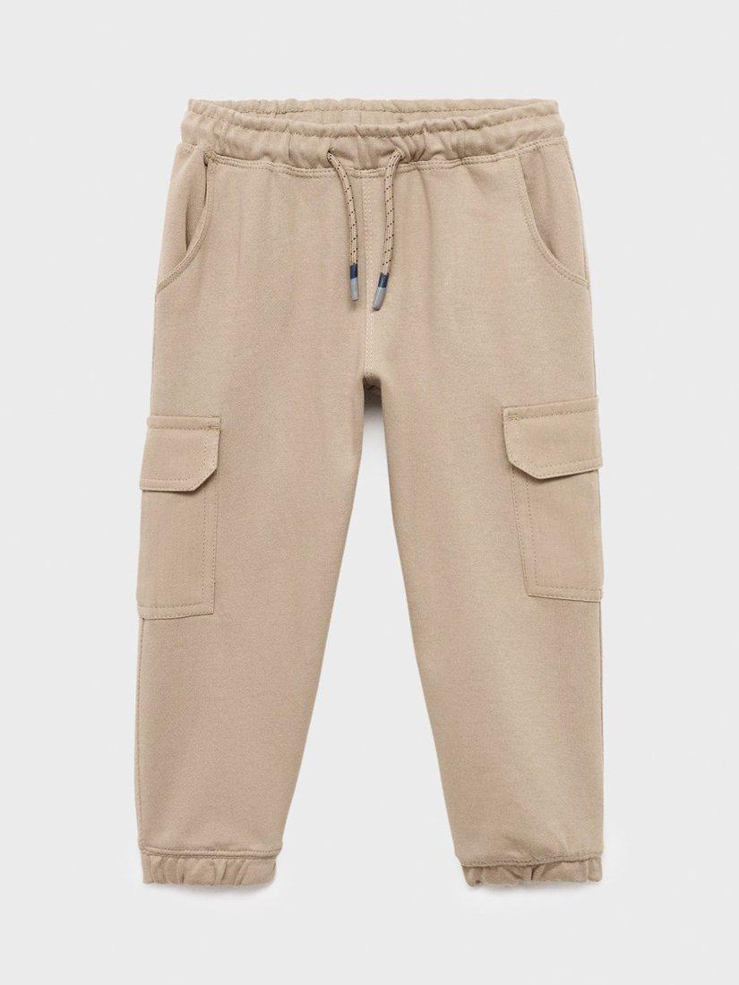 Mango Kids' Tapered Cargo Trousers, Dark Grey