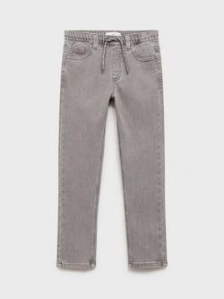 Mango Kids' Comfy Jeans, Grey, Grey