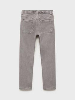 Mango Kids' Comfy Jeans, Grey - view 2, Grey