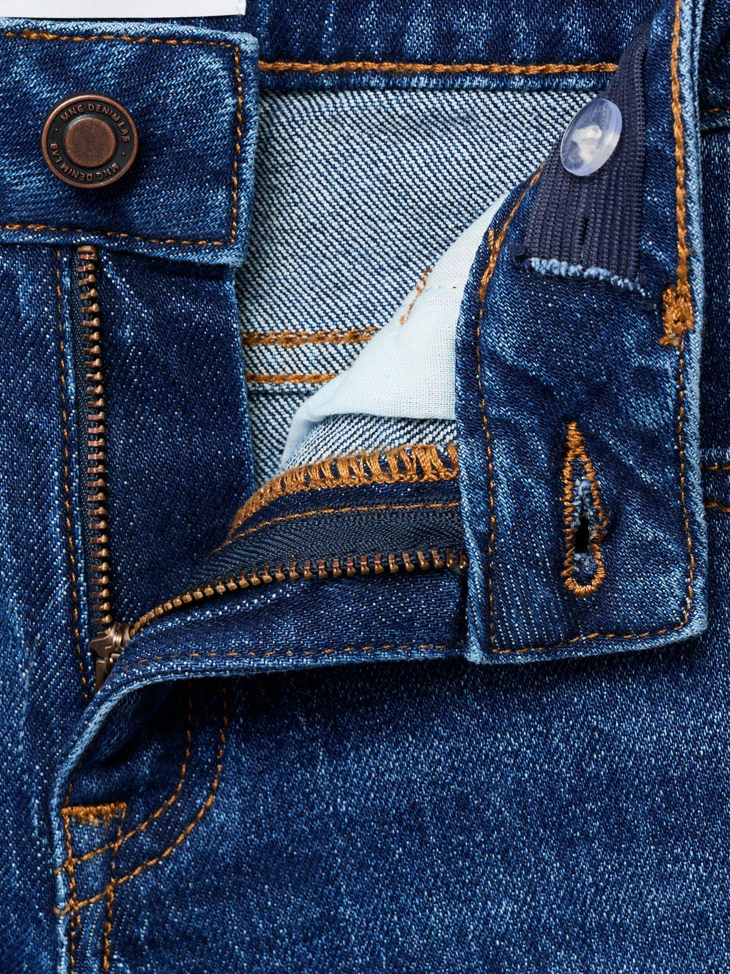 Product image 5 of 5, which shows Mango Kids' Cotton Blend Regular Jeans, Open Blue, 8 years