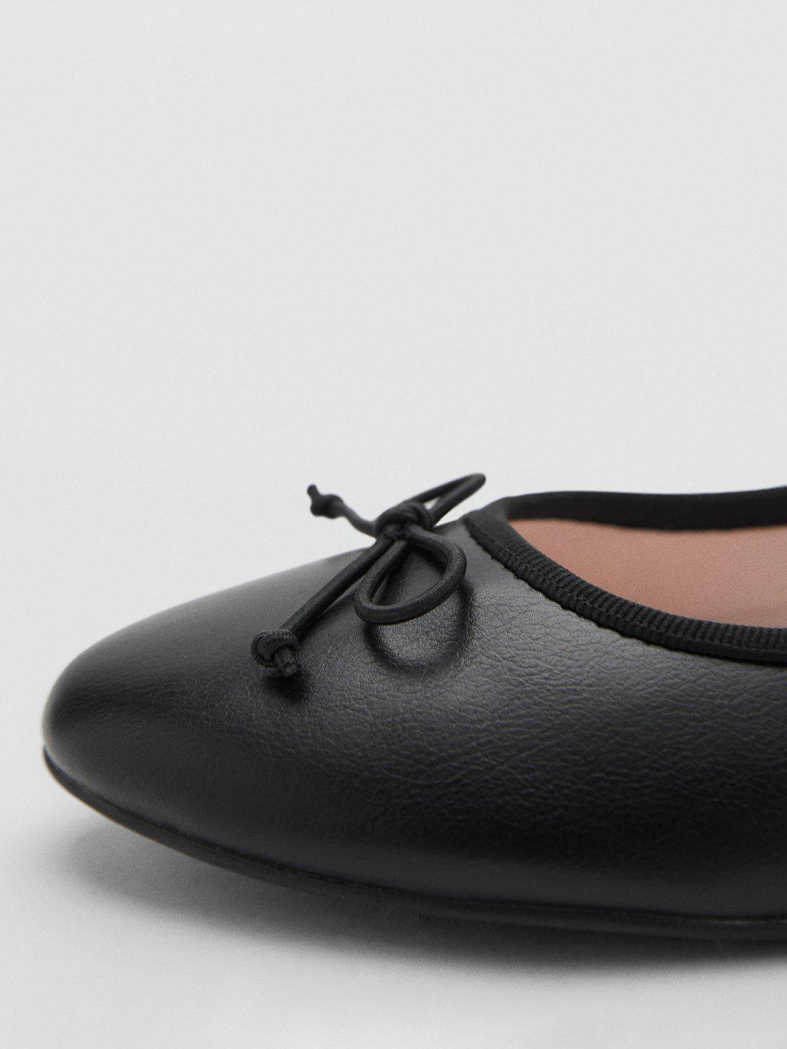 Product image 3 of 4, which shows Mango Kids' Elise Ballet Shoes, Black, 1