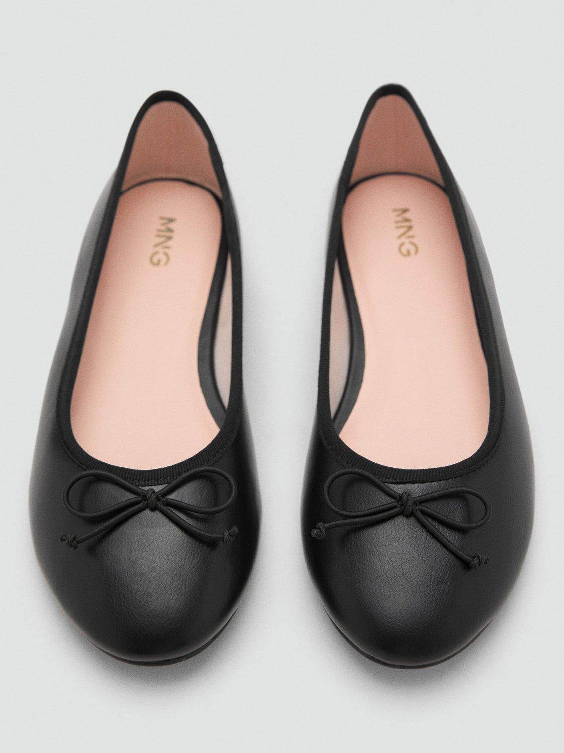 Product image 4 of 4, which shows Mango Kids' Elise Ballet Shoes, Black, 1