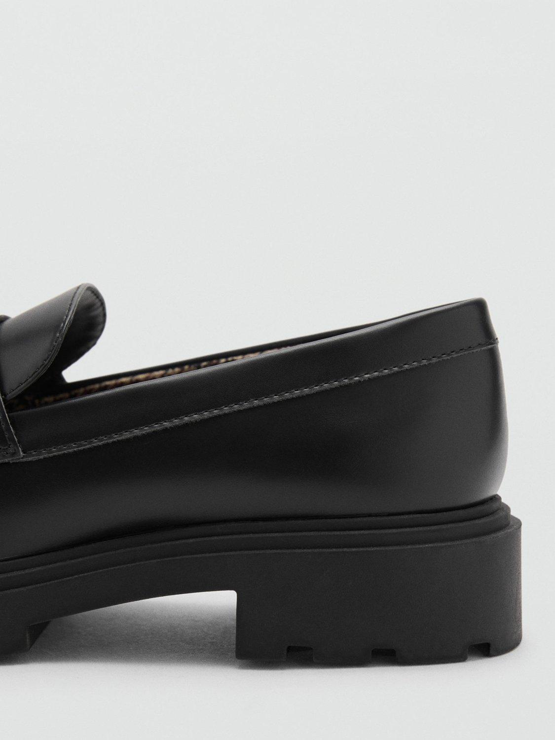 Product image 3 of 4, which shows Mango Kids' Laia Loafer Shoes, Black, 6