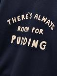 Joules Kids' Cotton Blend Relaxed Slogan Sweatshirt, Navy