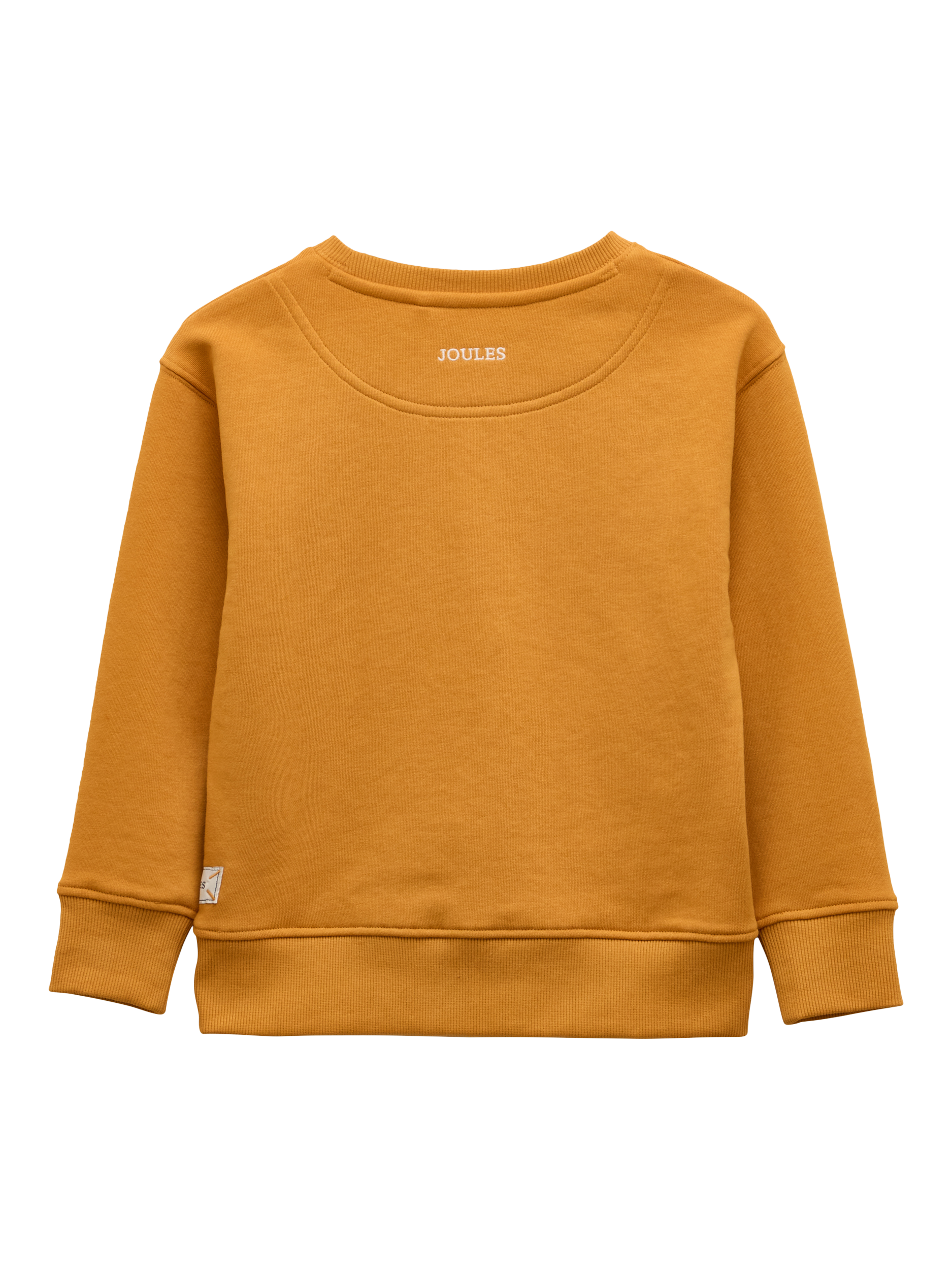 Product image 3 of 6, which shows Joules Kids' Cotton Blend Slogan Sweatshirt, Yellow, 2 years