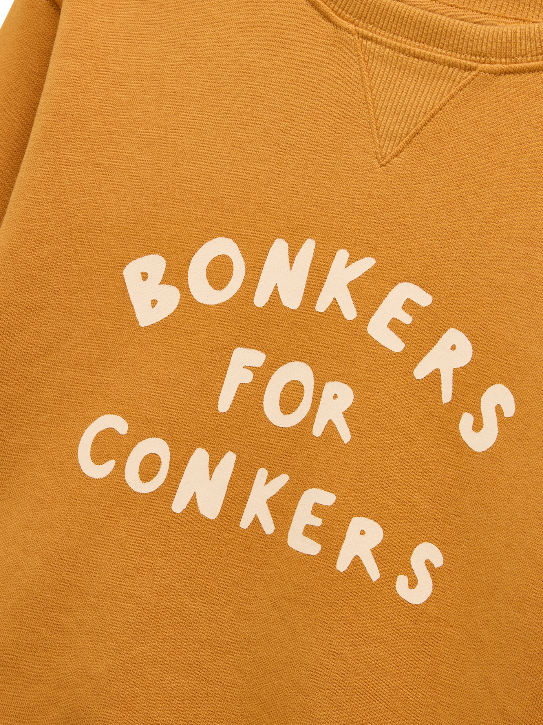 Product image 4 of 6, which shows Joules Kids' Cotton Blend Slogan Sweatshirt, Yellow, 2 years