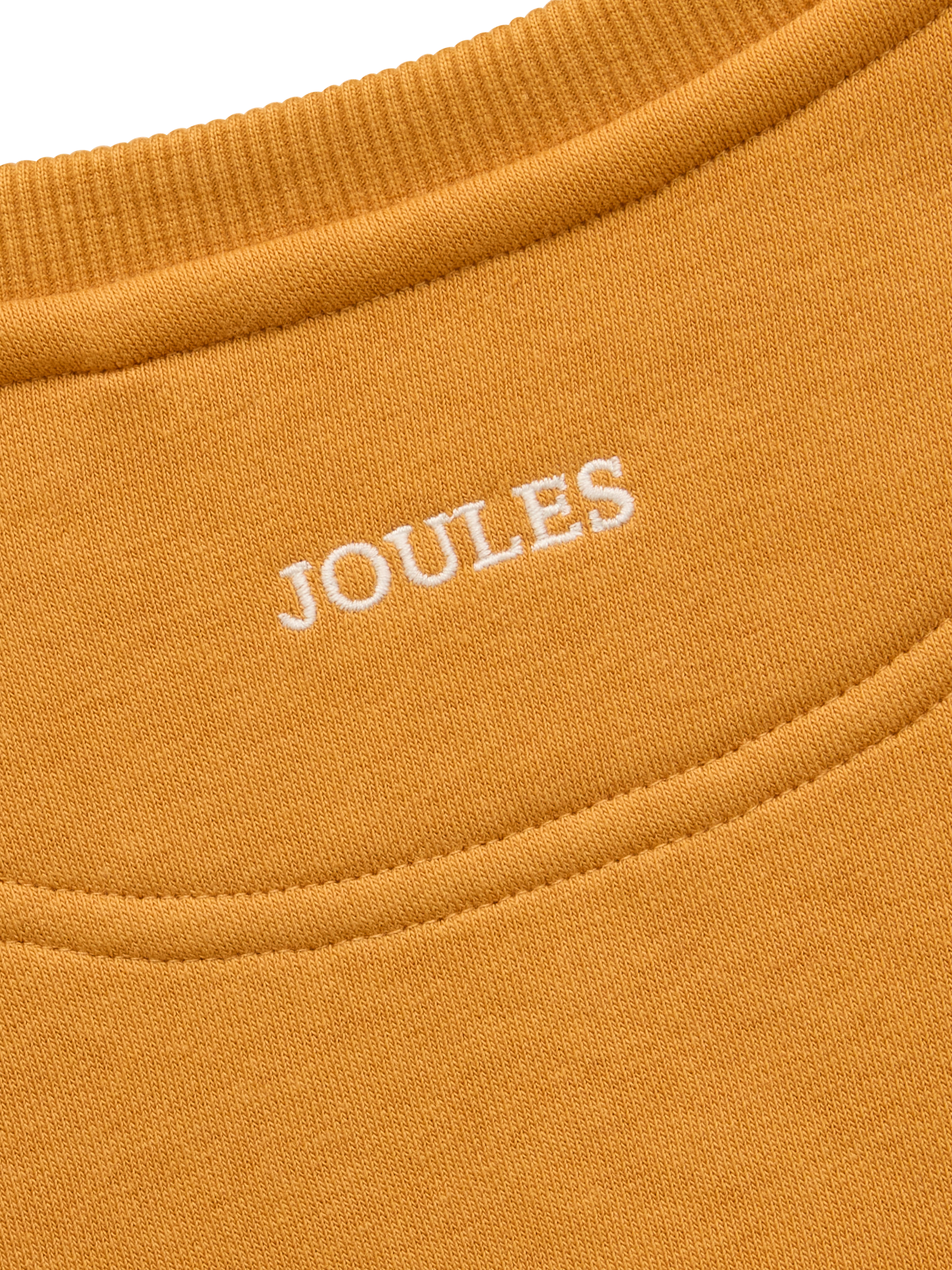 Product image 5 of 6, which shows Joules Kids' Cotton Blend Slogan Sweatshirt, Yellow, 2 years