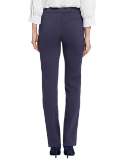 NYDJ Slim Trousers in Ponte Knit Jersey - view 2, Oxford Navy