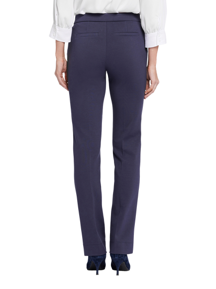 NYDJ Slim Trousers in Ponte Knit Jersey - view 2, Oxford Navy