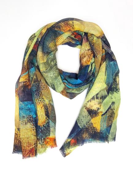 Alie Street Mariselle Wool Rich Scarf, Azure Muse, Azure Muse