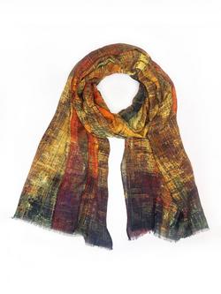 Alie Street Celestine Wool Rich Scarf, Golden Amber, Golden Amber
