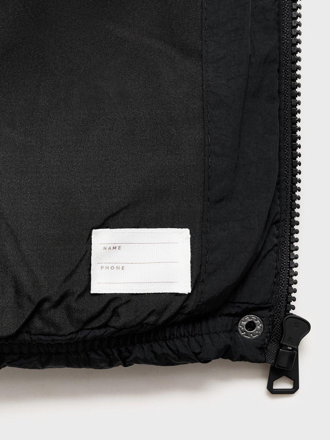 Product image 3 of 4, which shows Mango Kids' Carolina Quilted Gilet, Black, 11-12 years