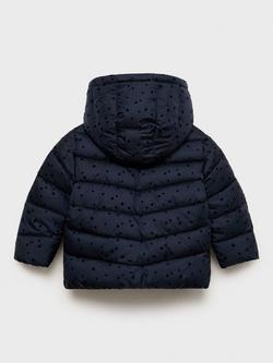 Mango Kids' Carry Star Quilted Jacket - view 2, Navy
